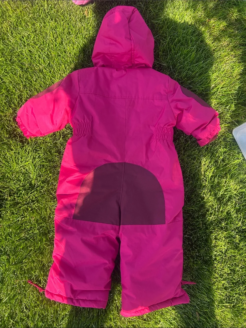 Pink Platinum Bright Fuchsia Toddler Snowsuit with Deep Berry Lining